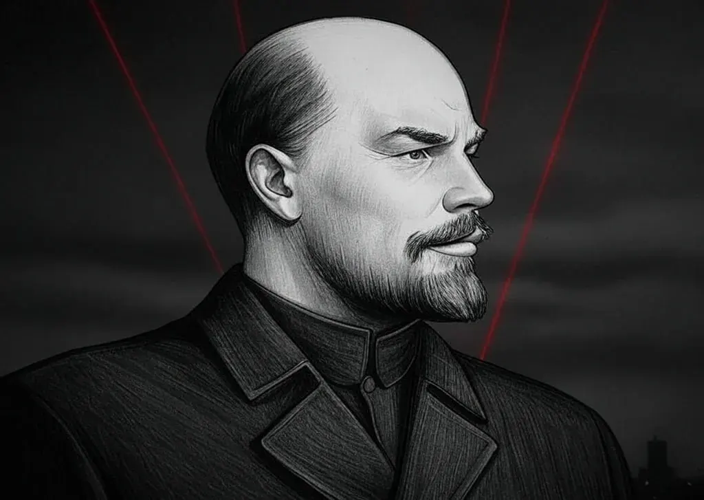 Portrait illustration of a bearded man in profile, wearing a dark jacket, used for a page on Soviet Union nonfiction books Portrait illustration of a bearded man in profile, wearing a dark jacket, used for a page on Soviet Union nonfiction books