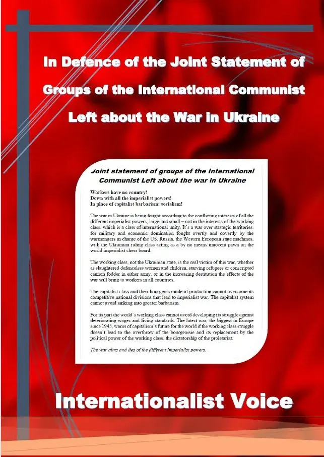 Communist leaflet about the war in Ukraine and international working-class struggle under capitalism Communist leaflet about the war in Ukraine and international working-class struggle under capitalism