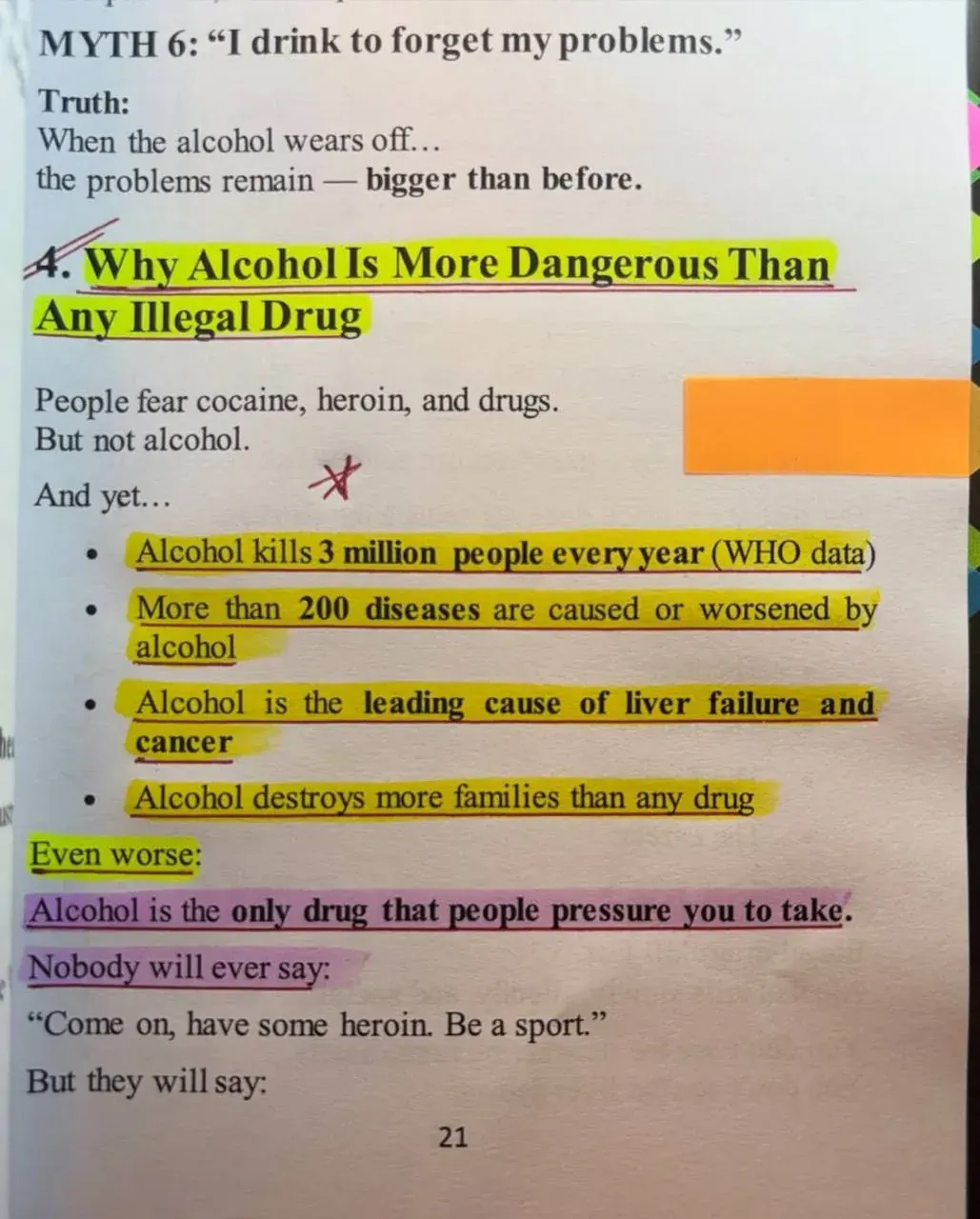 Poster debunking the myth that alcohol helps forget problems, warning that issues remain and can worsen after drinking Poster debunking the myth that alcohol helps forget problems, warning that issues remain and can worsen after drinking
